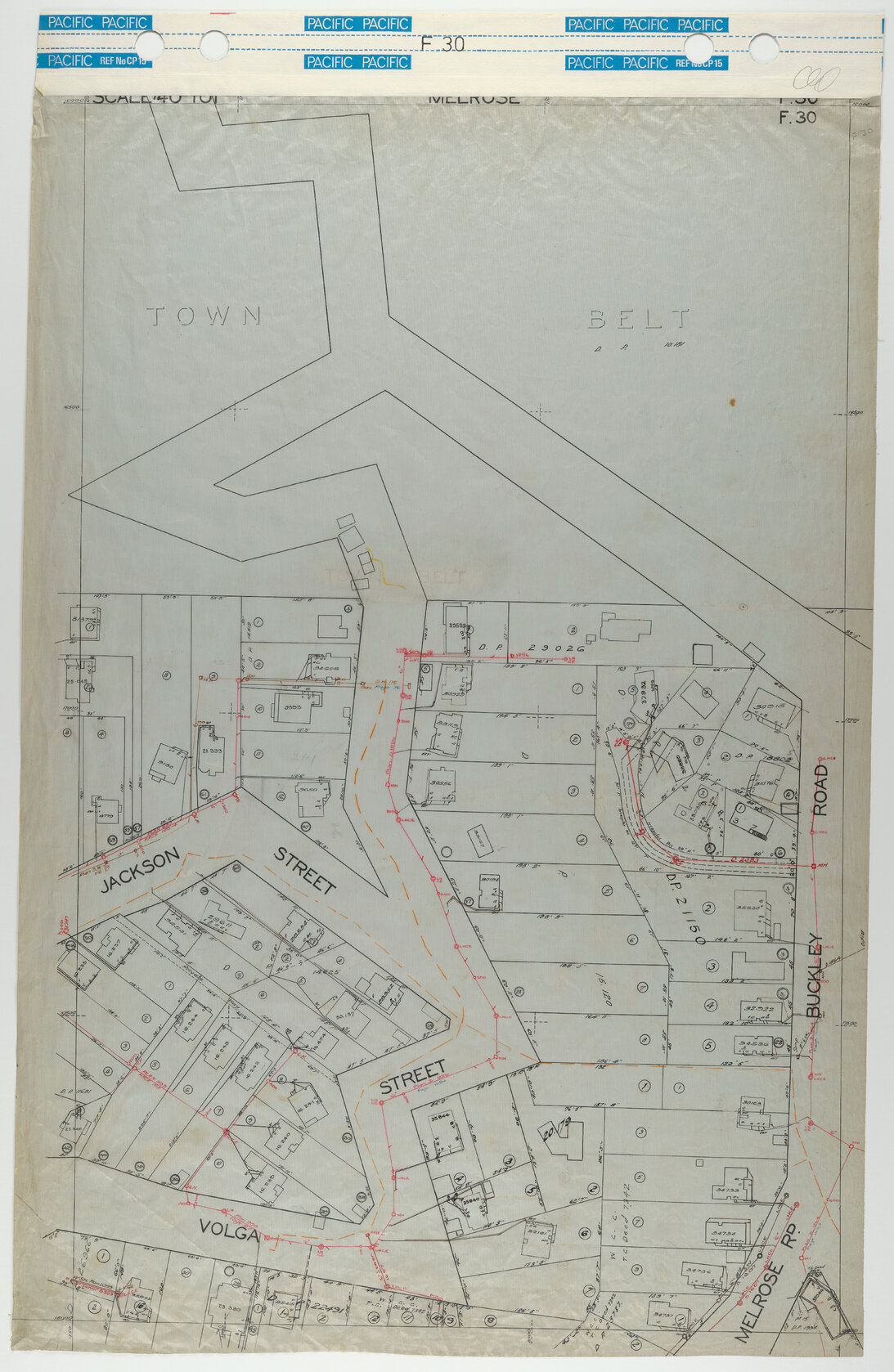 40 Foot to an Inch Record Sheet, sheet F30