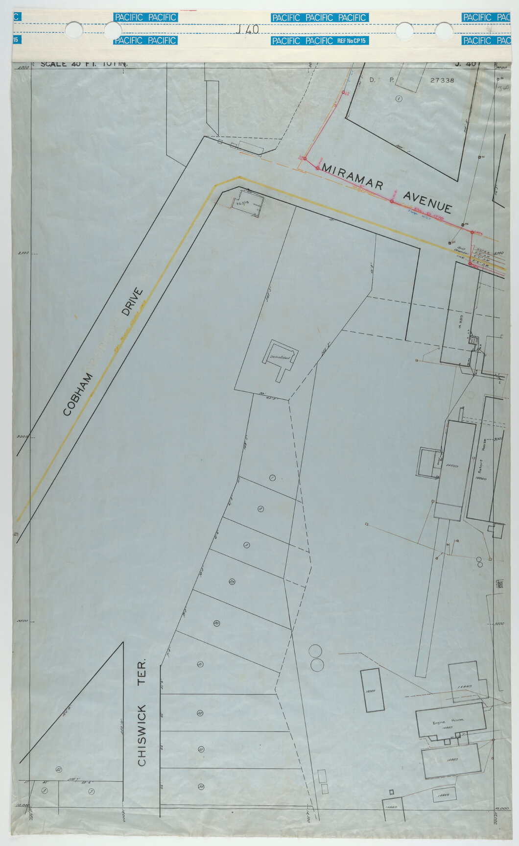 40 Foot to an Inch Record Sheet, sheet J40
