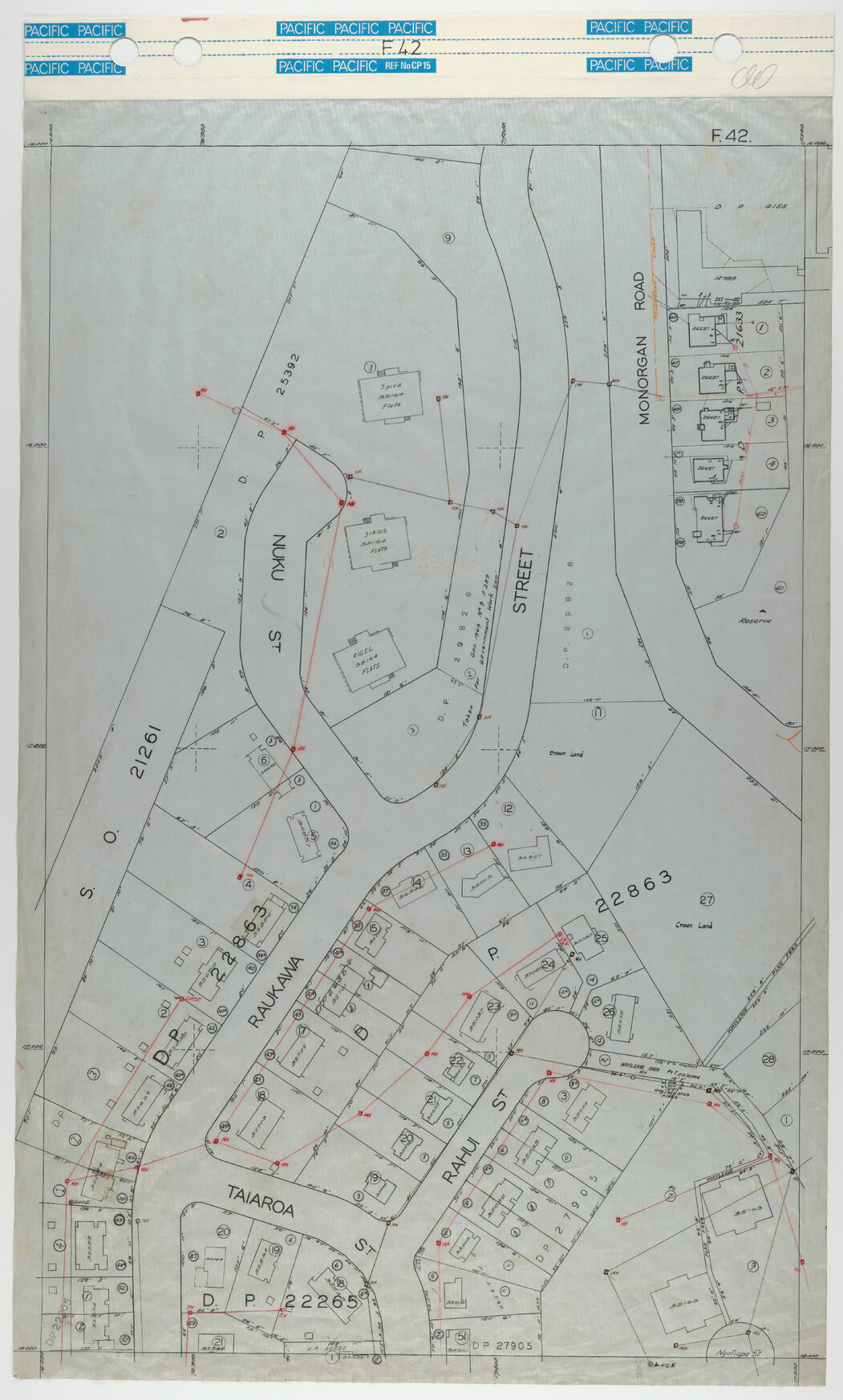 40 Foot to an Inch Record Sheet, sheet F42