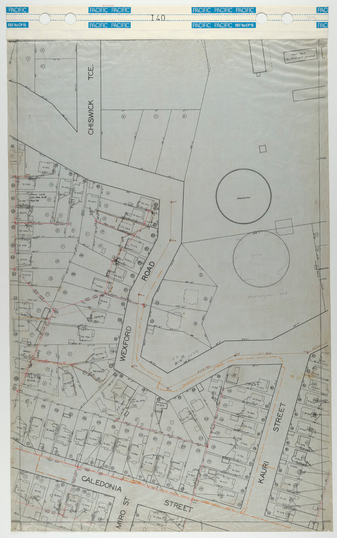 40 Foot to an Inch Record Sheet, sheet I40