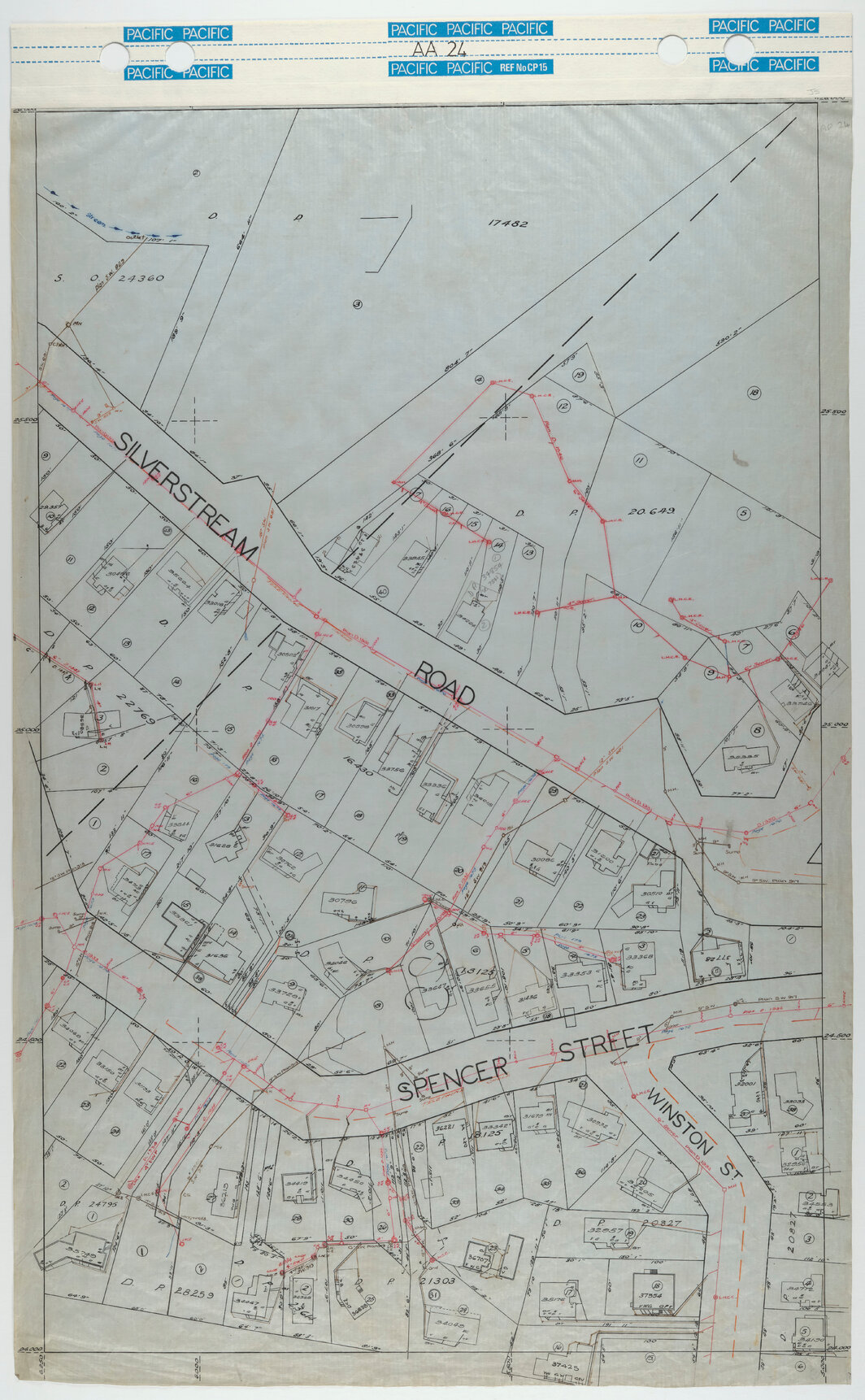 40 Foot to an Inch Record Sheet, sheet AA24