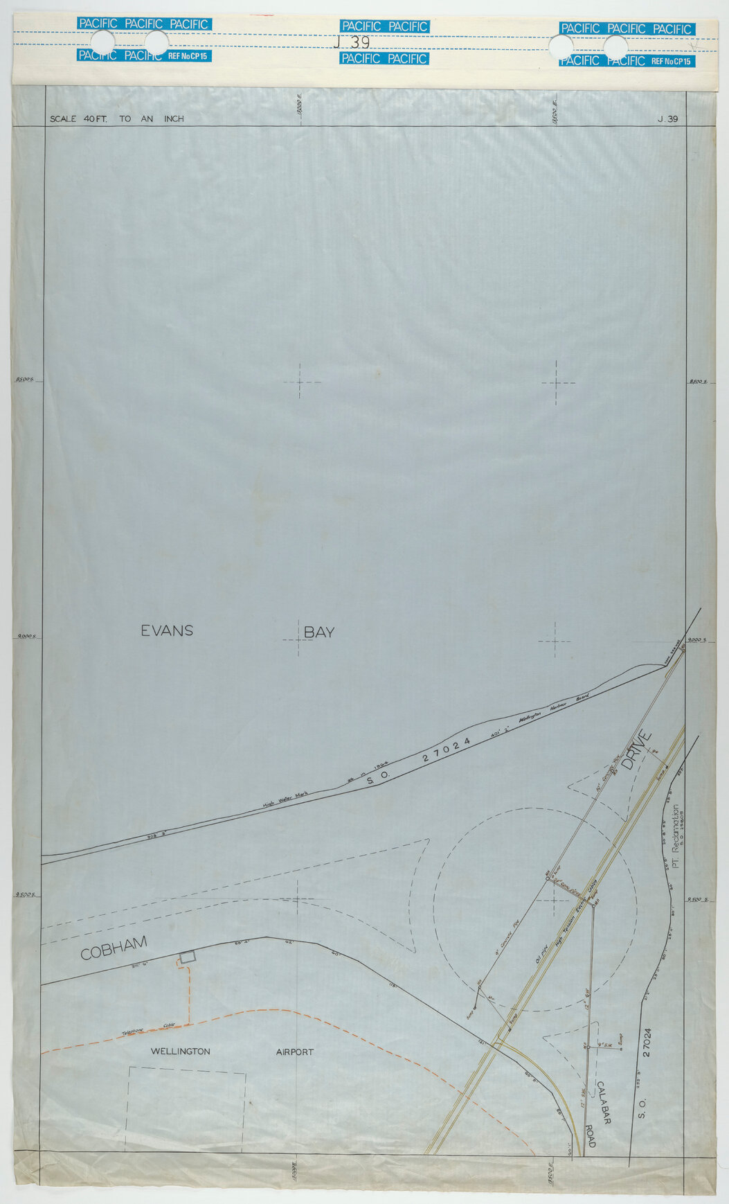 40 Foot to an Inch Record Sheet, sheet J39