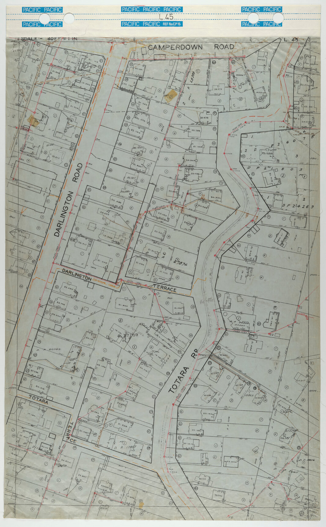 40 Foot to an Inch Record Sheet, sheet L45