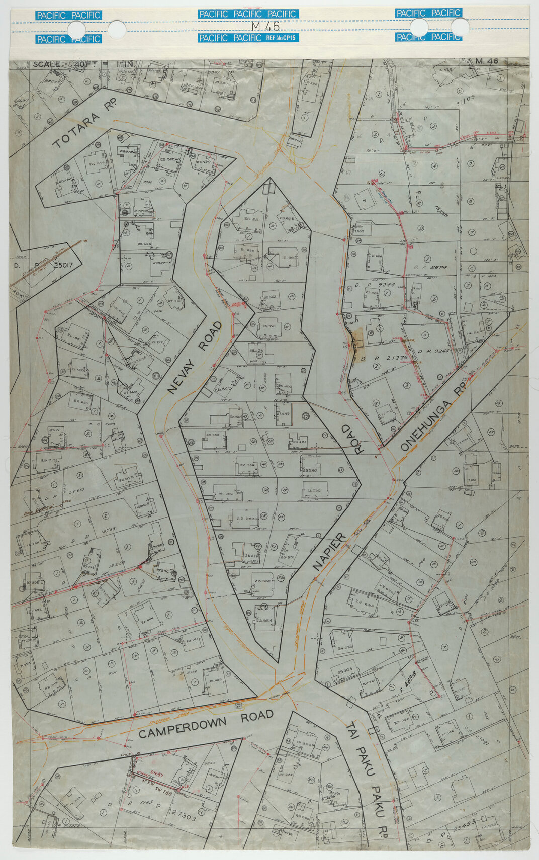 40 Foot to an Inch Record Sheet, sheet M46