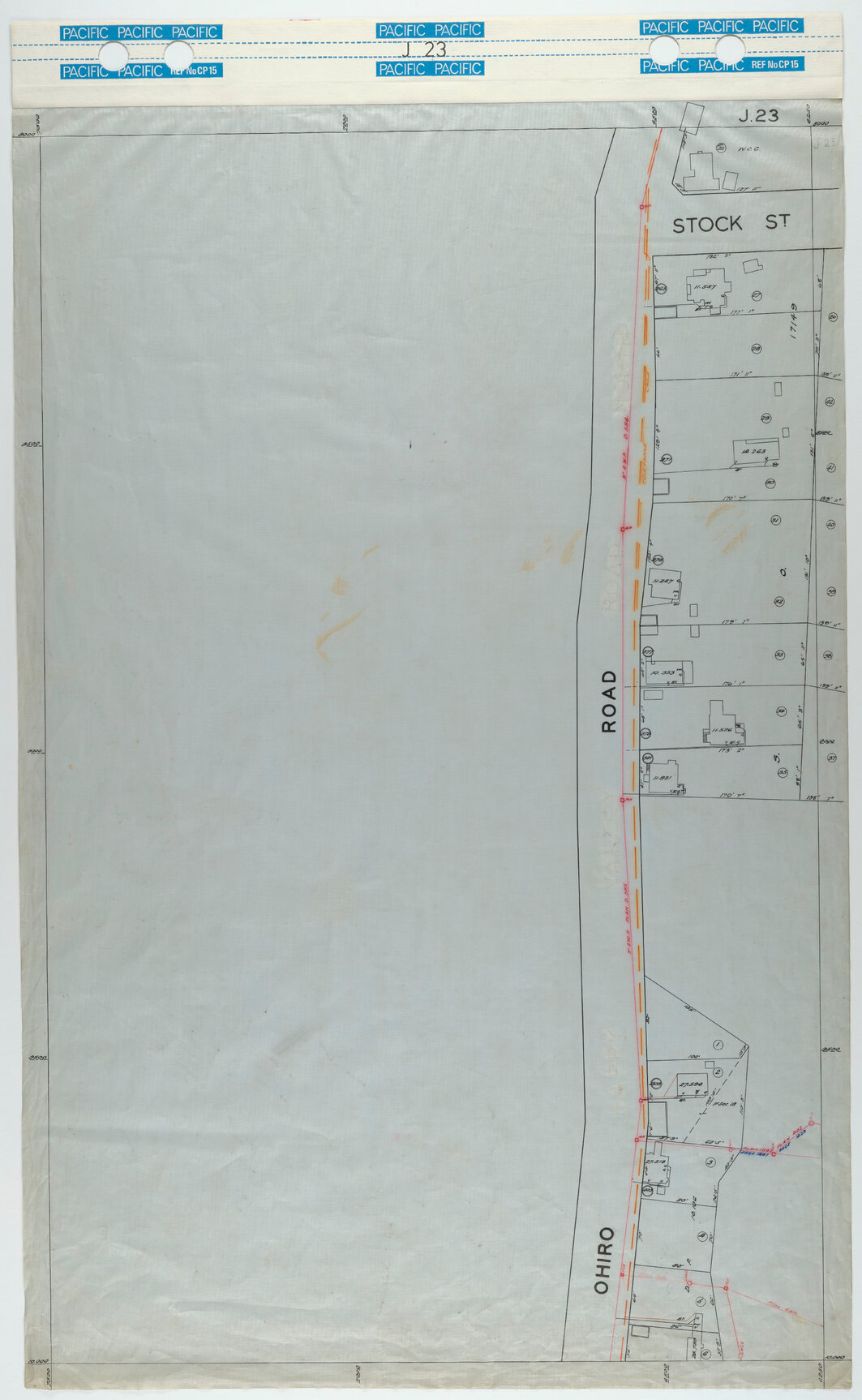 40 Foot to an Inch Record Sheet, sheet J23