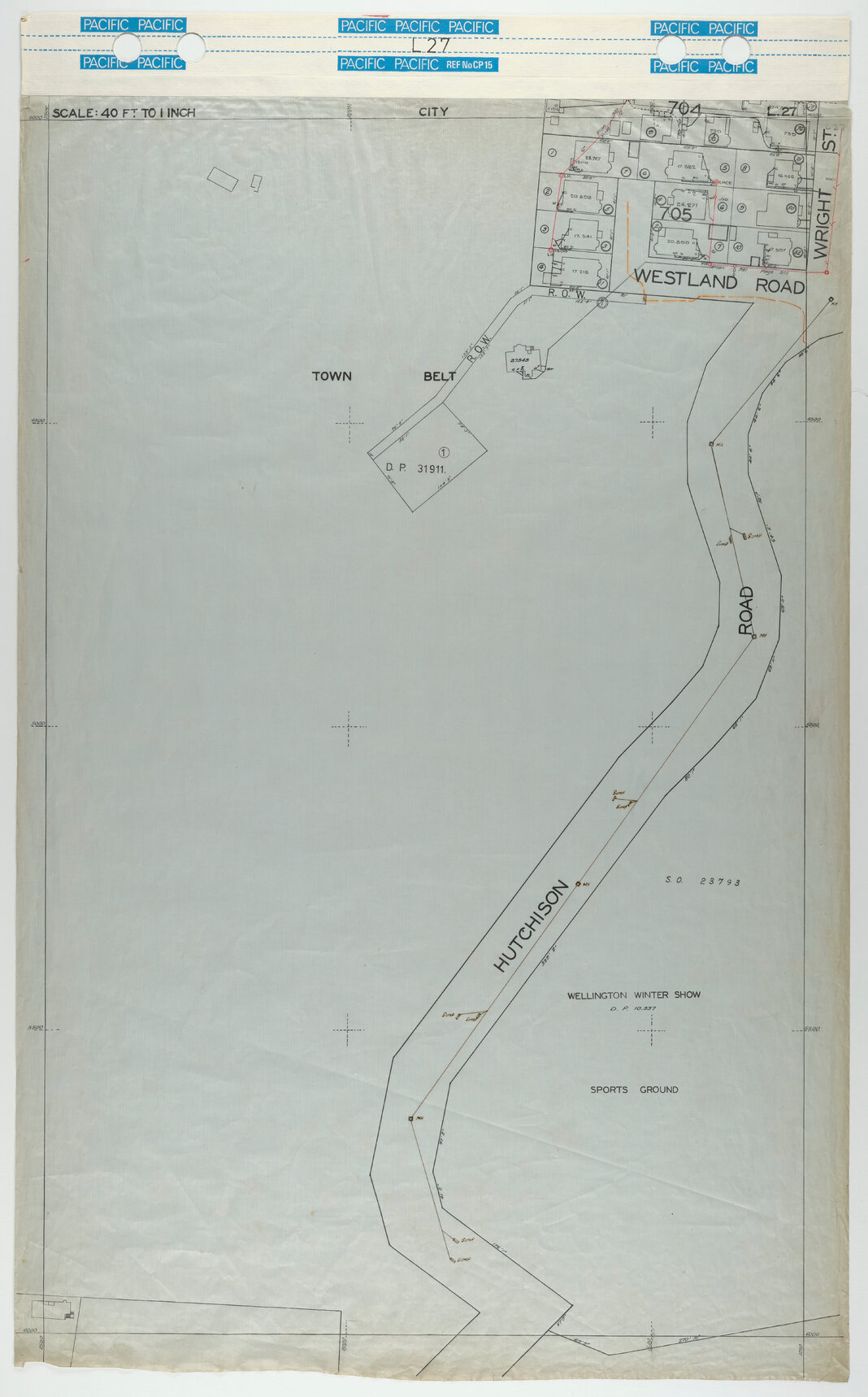 40 Foot to an Inch Record Sheet, sheet L27