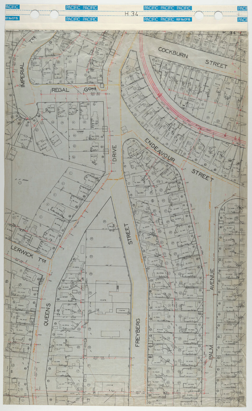 40 Foot to an Inch Record Sheet, sheet H34
