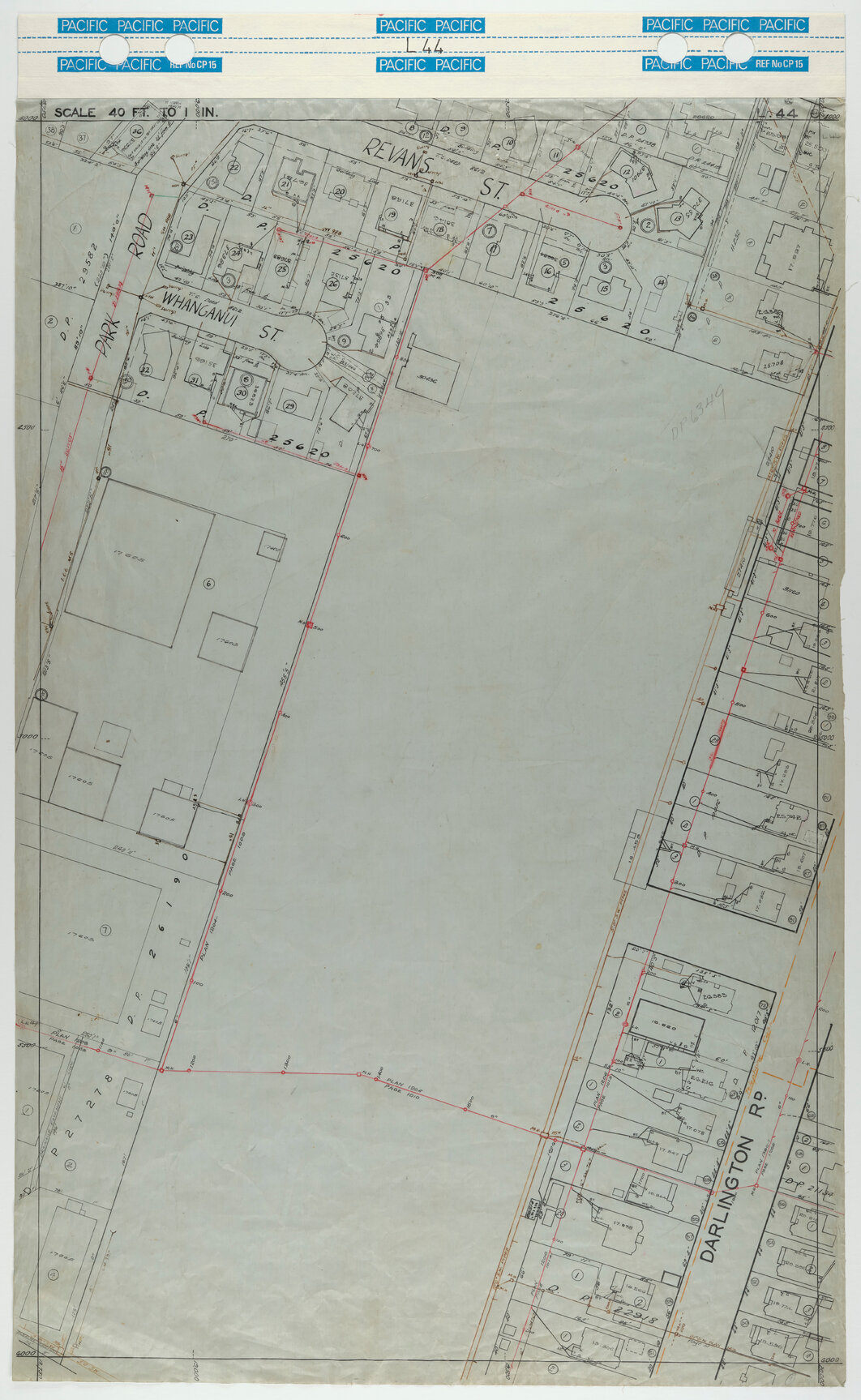40 Foot to an Inch Record Sheet, sheet L44
