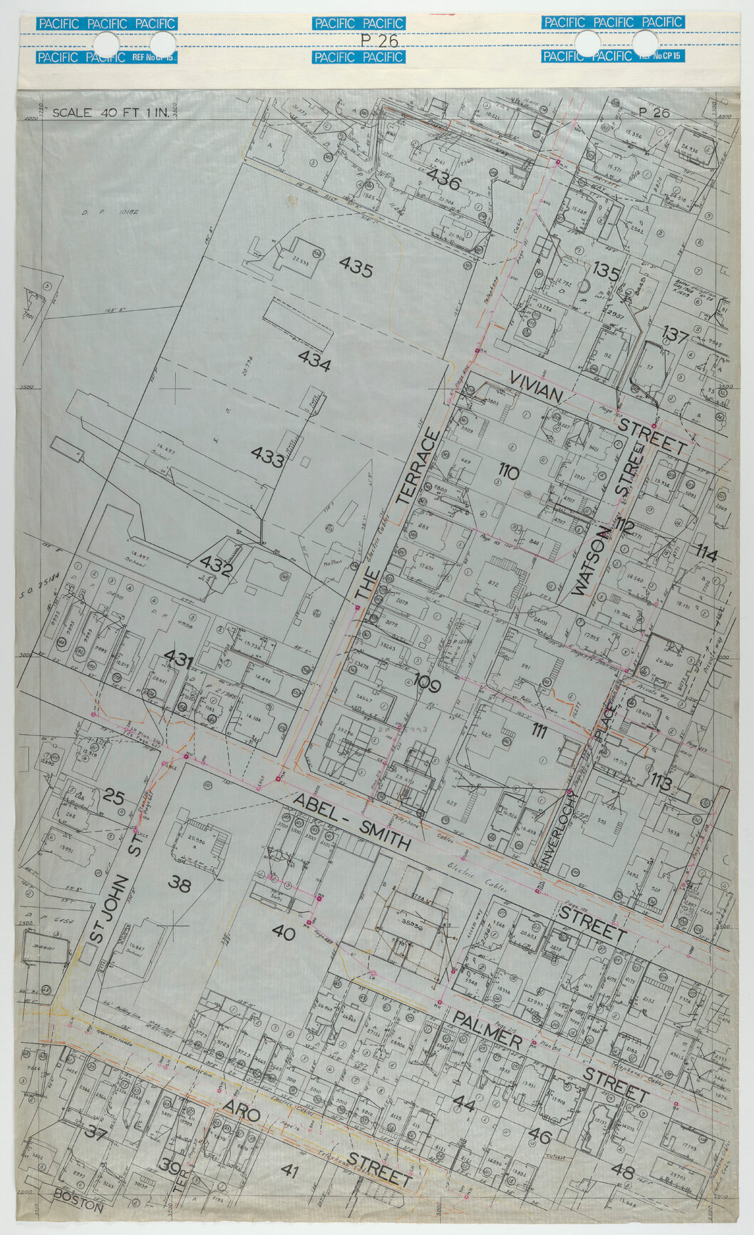 40 Foot to an Inch Record Sheet, sheet P26
