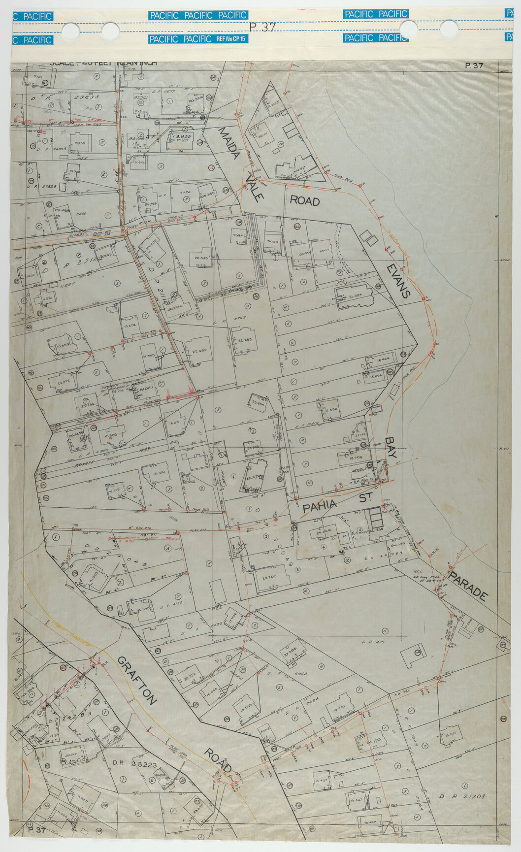 40 Foot to an Inch Record Sheet, sheet P37