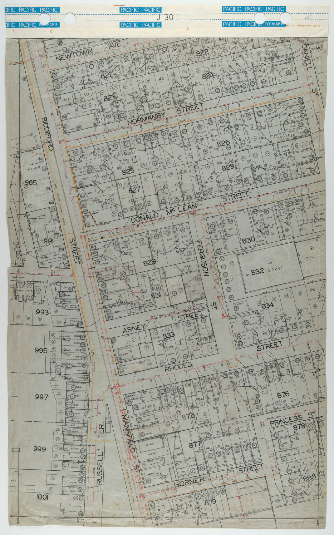 40 Foot to an Inch Record Sheet, sheet J30