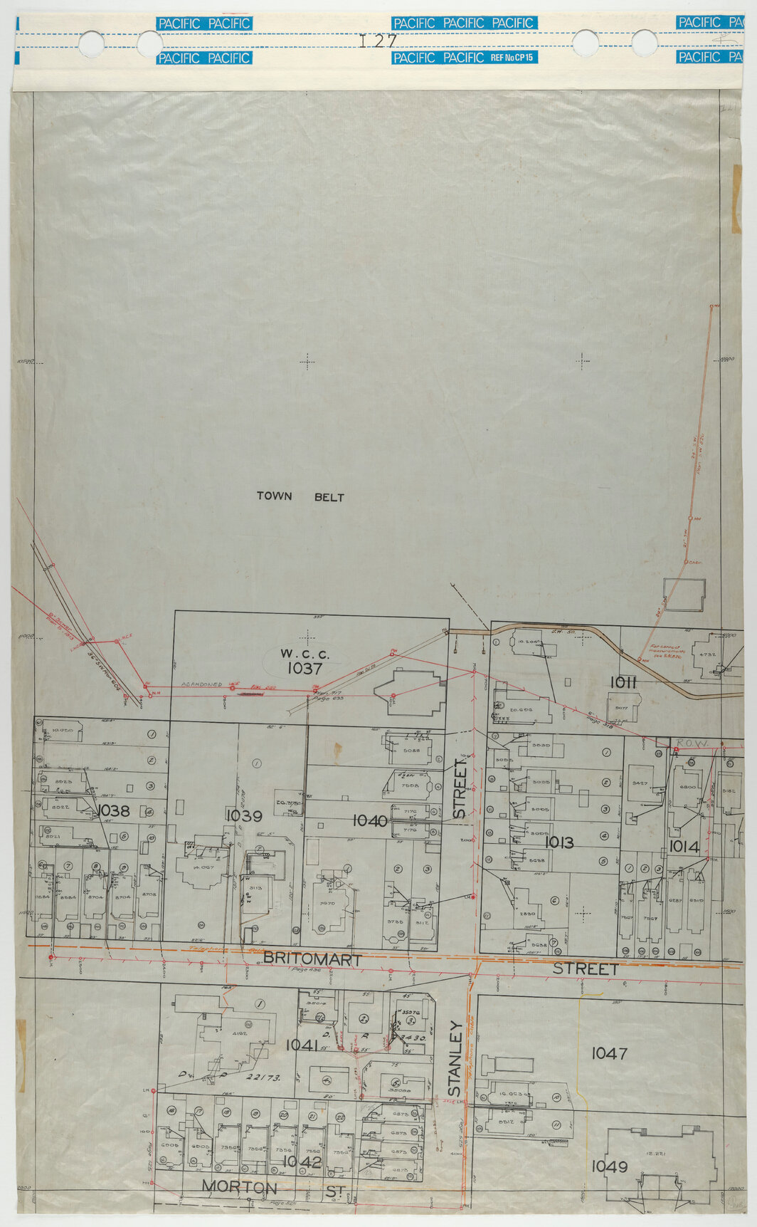 40 Foot to an Inch Record Sheet, sheet I27