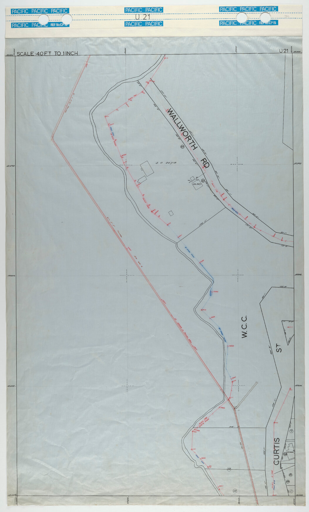 40 Foot to an Inch Record Sheet, sheet U21