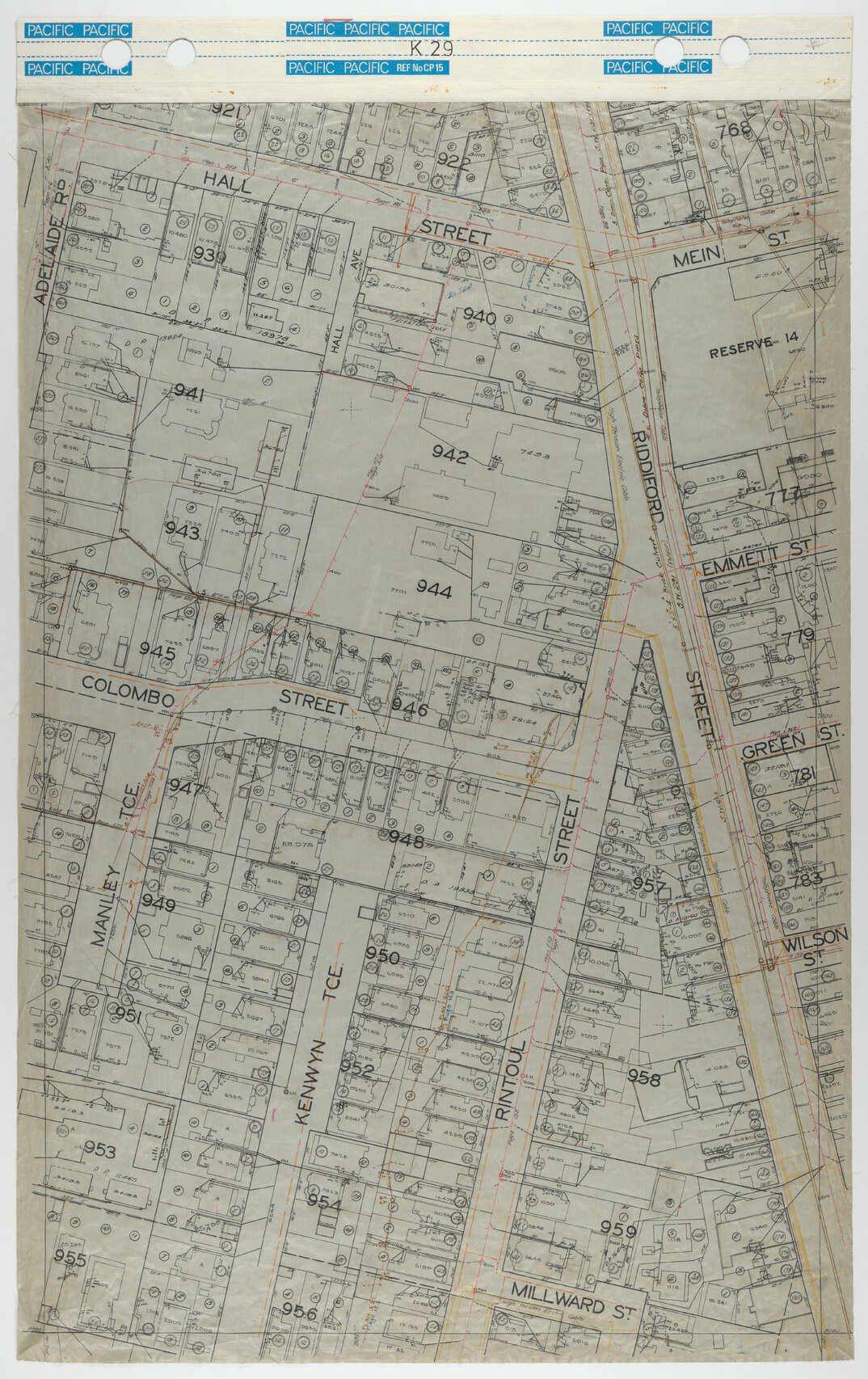 40 Foot to an Inch Record Sheet, sheet K29