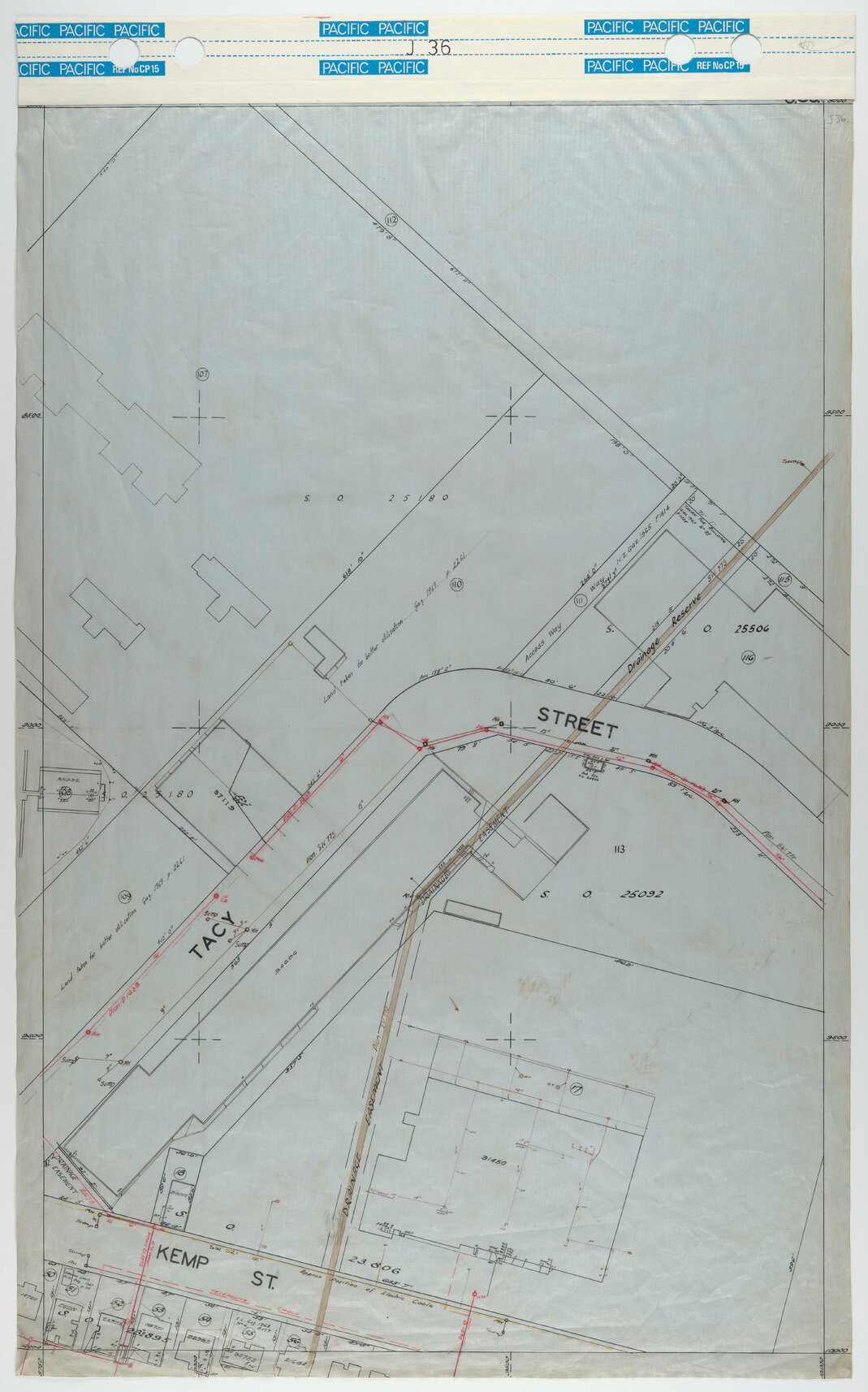 40 Foot to an Inch Record Sheet, sheet J36