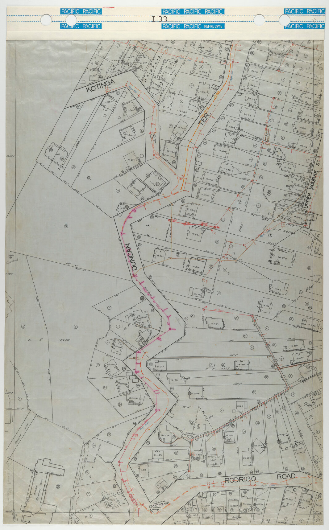 40 Foot to an Inch Record Sheet, sheet I33