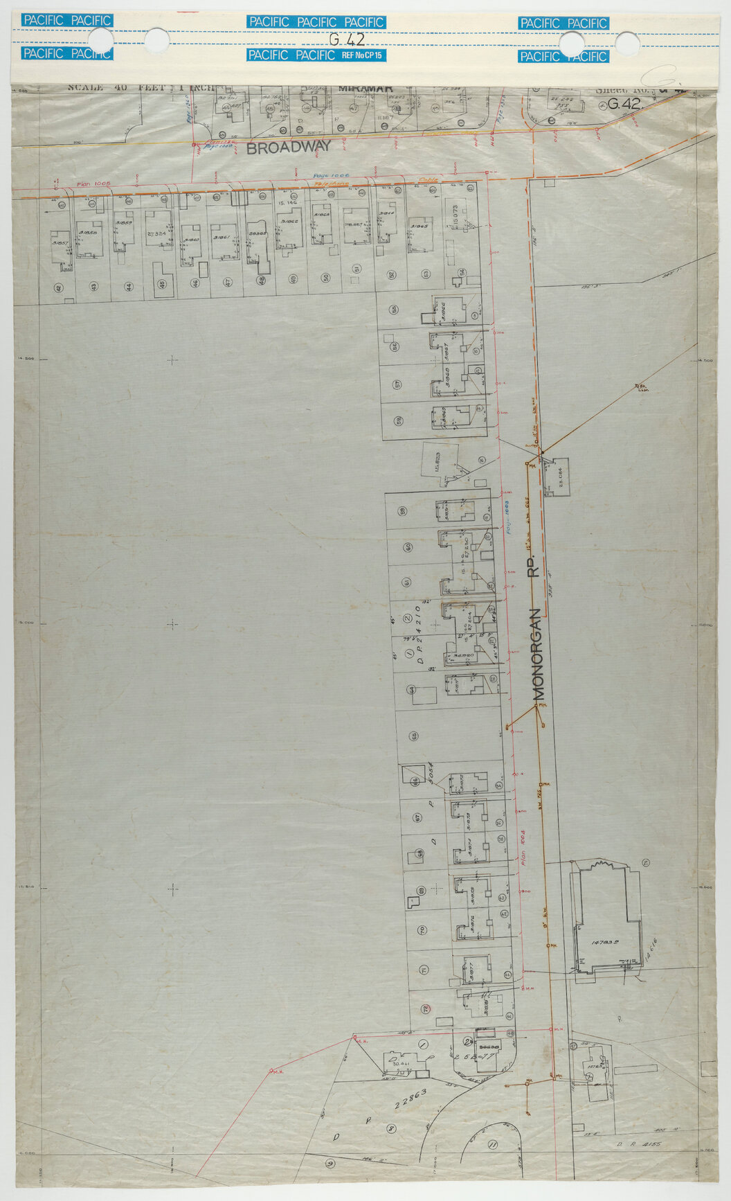40 Foot to an Inch Record Sheet, sheet G42