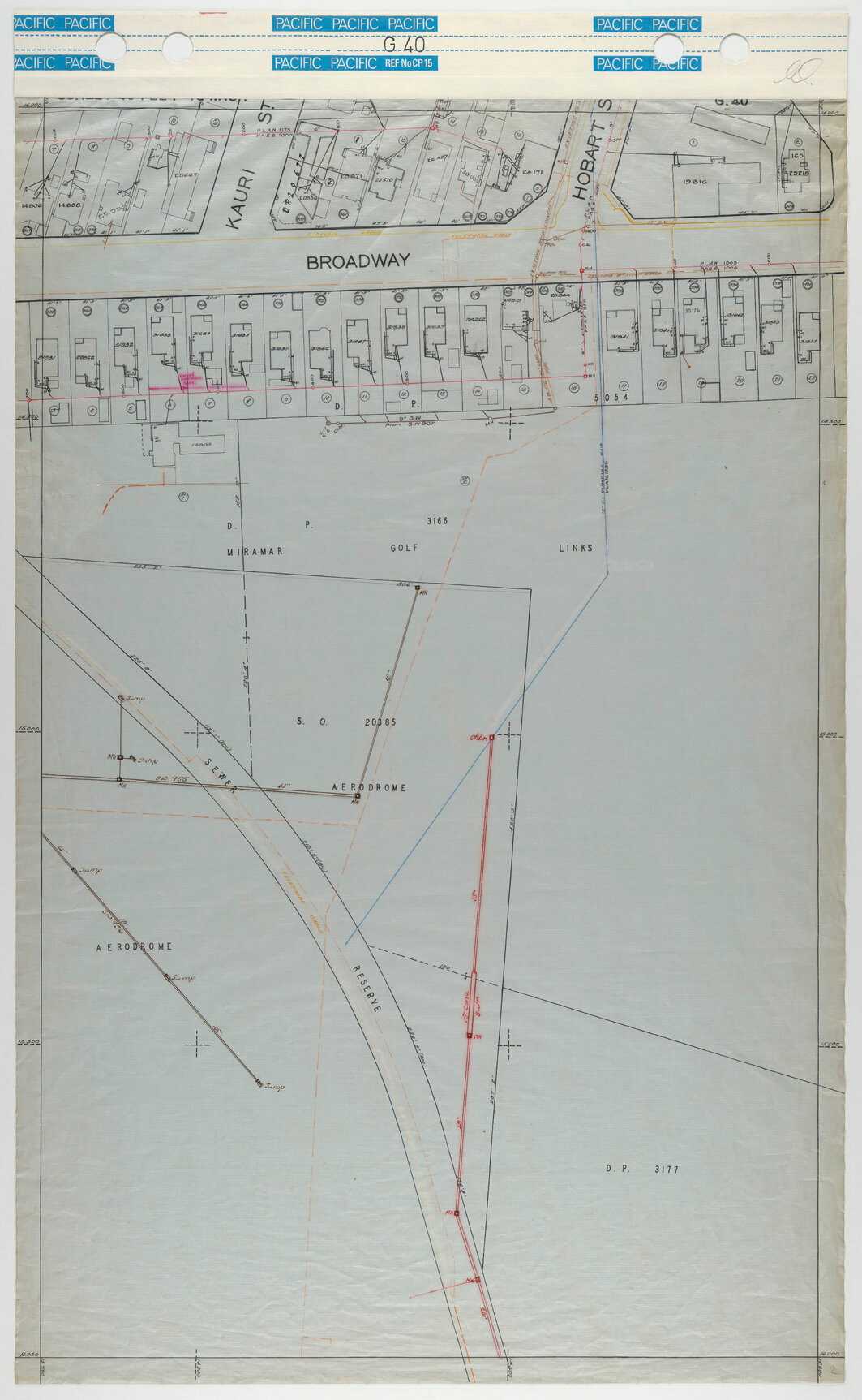 40 Foot to an Inch Record Sheet, sheet G40