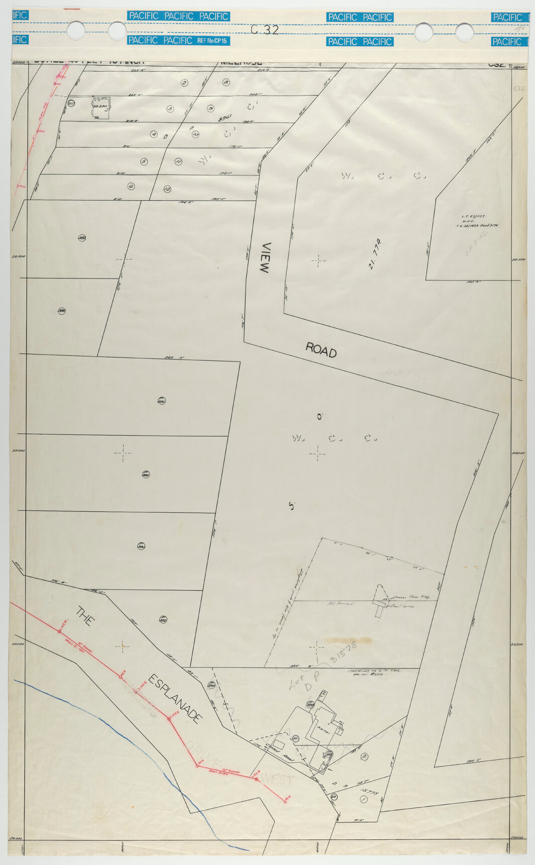 40 Foot to an Inch Record Sheet, sheet C32