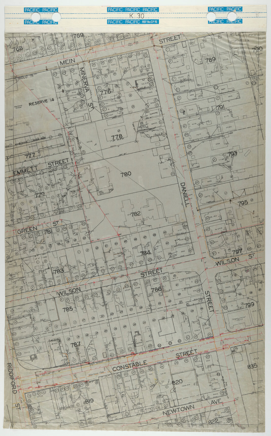 40 Foot to an Inch Record Sheet, sheet K30