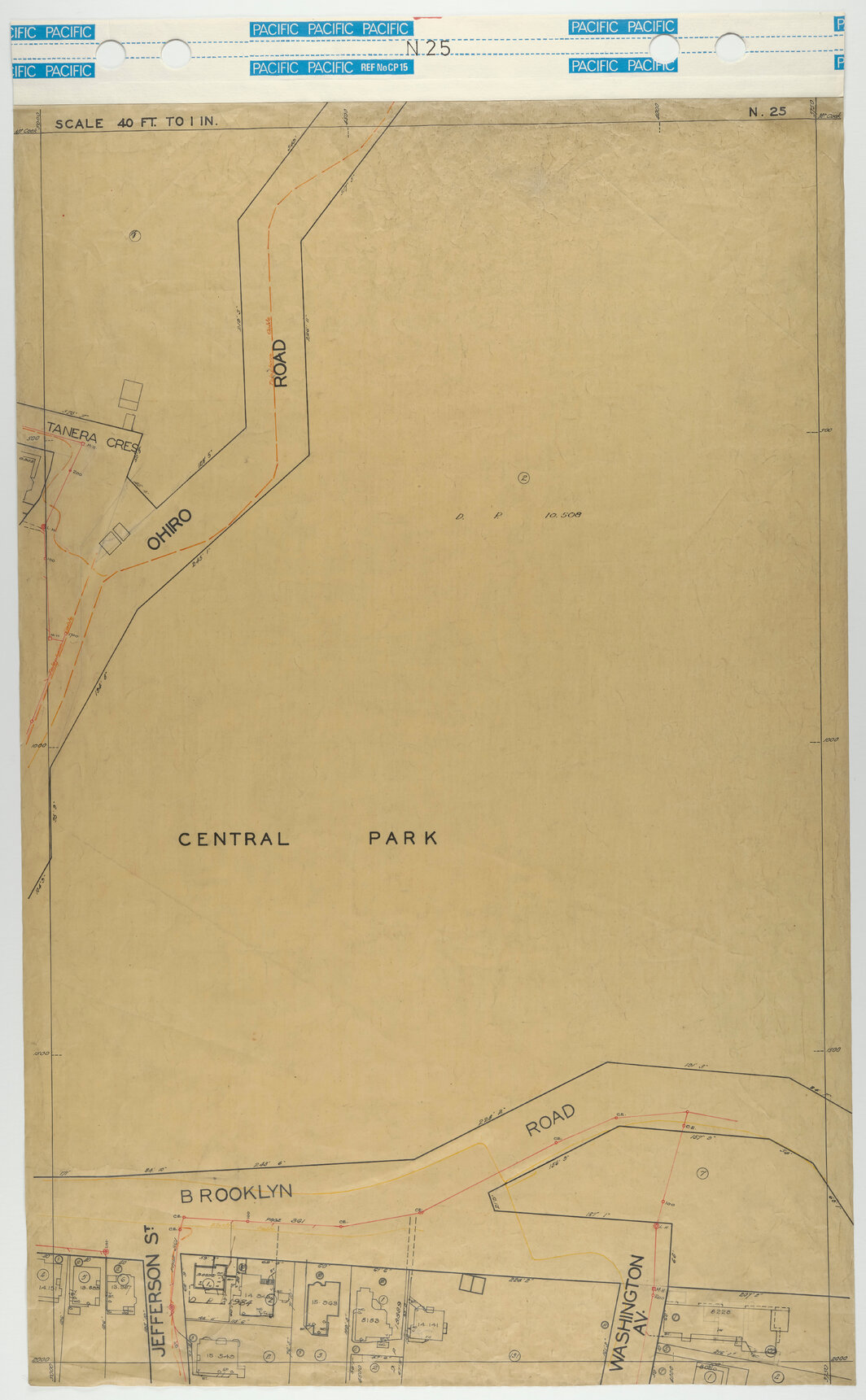 40 Foot to an Inch Record Sheet, sheet N25