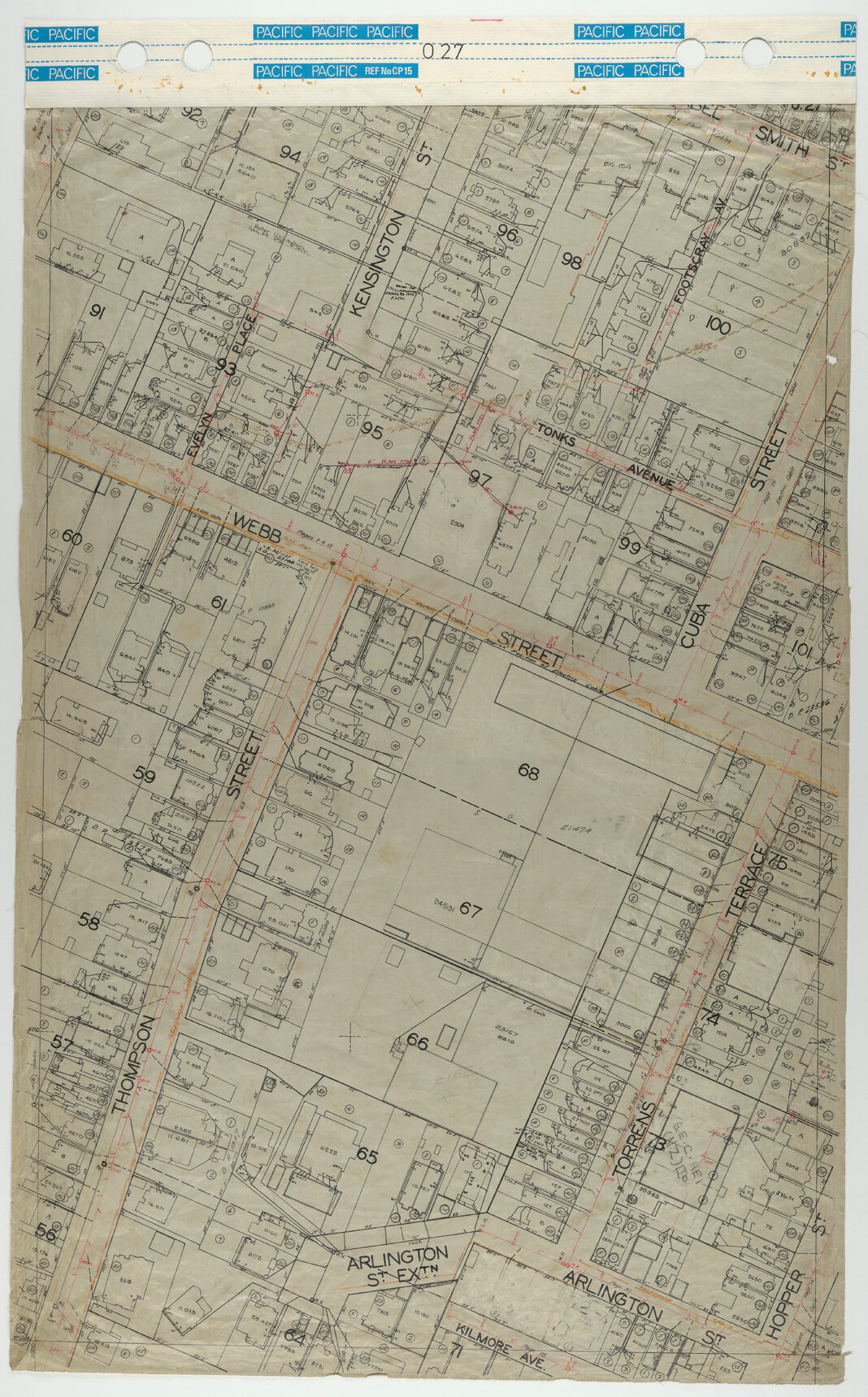 40 Foot to an Inch Record Sheet, sheet O27