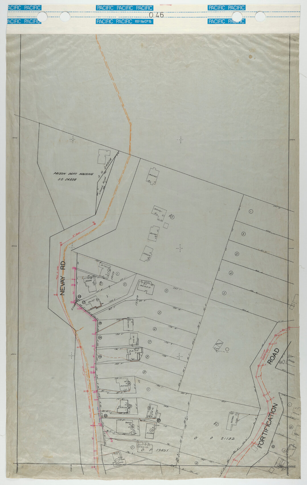 40 Foot to an Inch Record Sheet, sheet O46