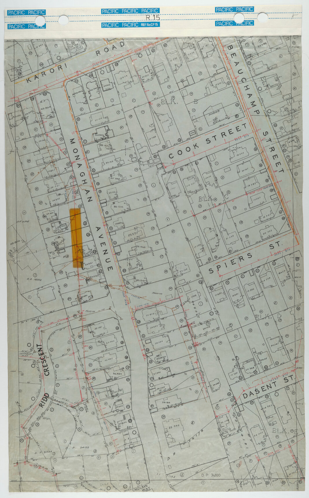 40 Foot to an Inch Record Sheet, sheet R15