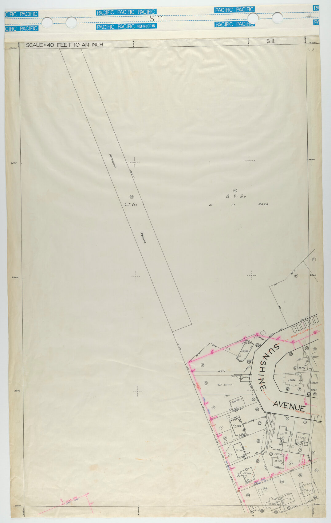 40 Foot to an Inch Record Sheet, sheet S11