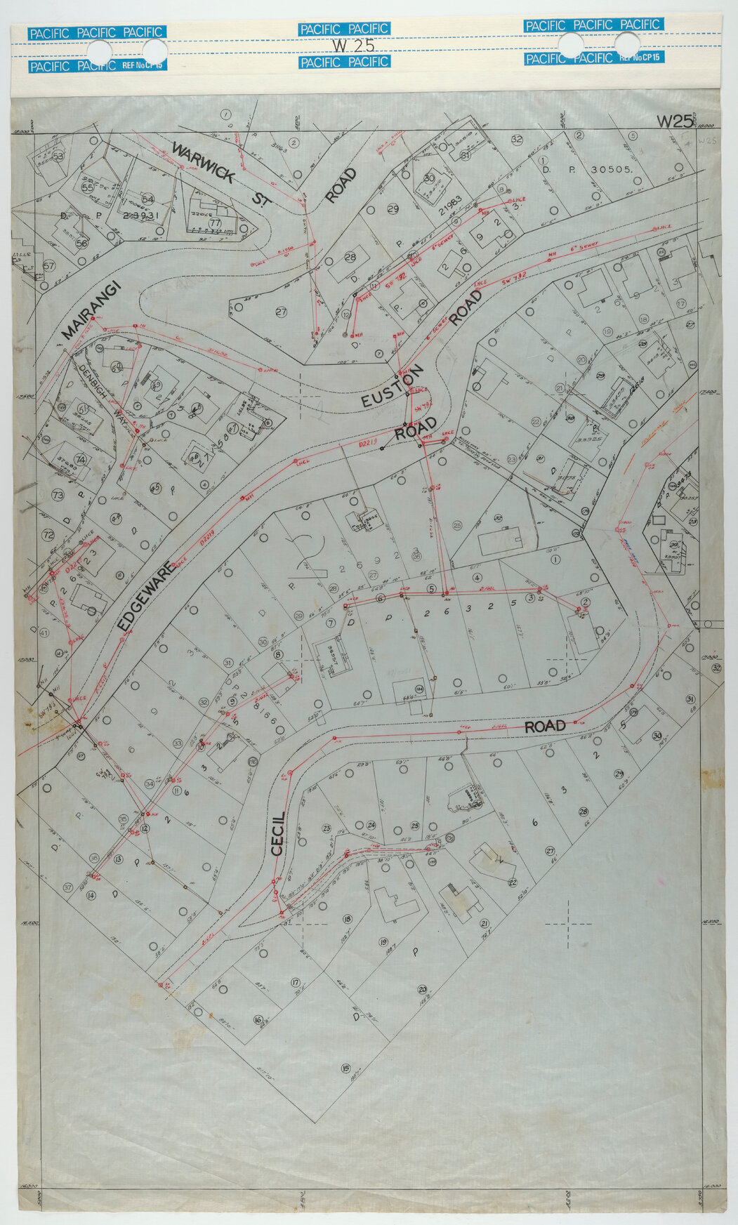 40 Foot to an Inch Record Sheet, sheet W25