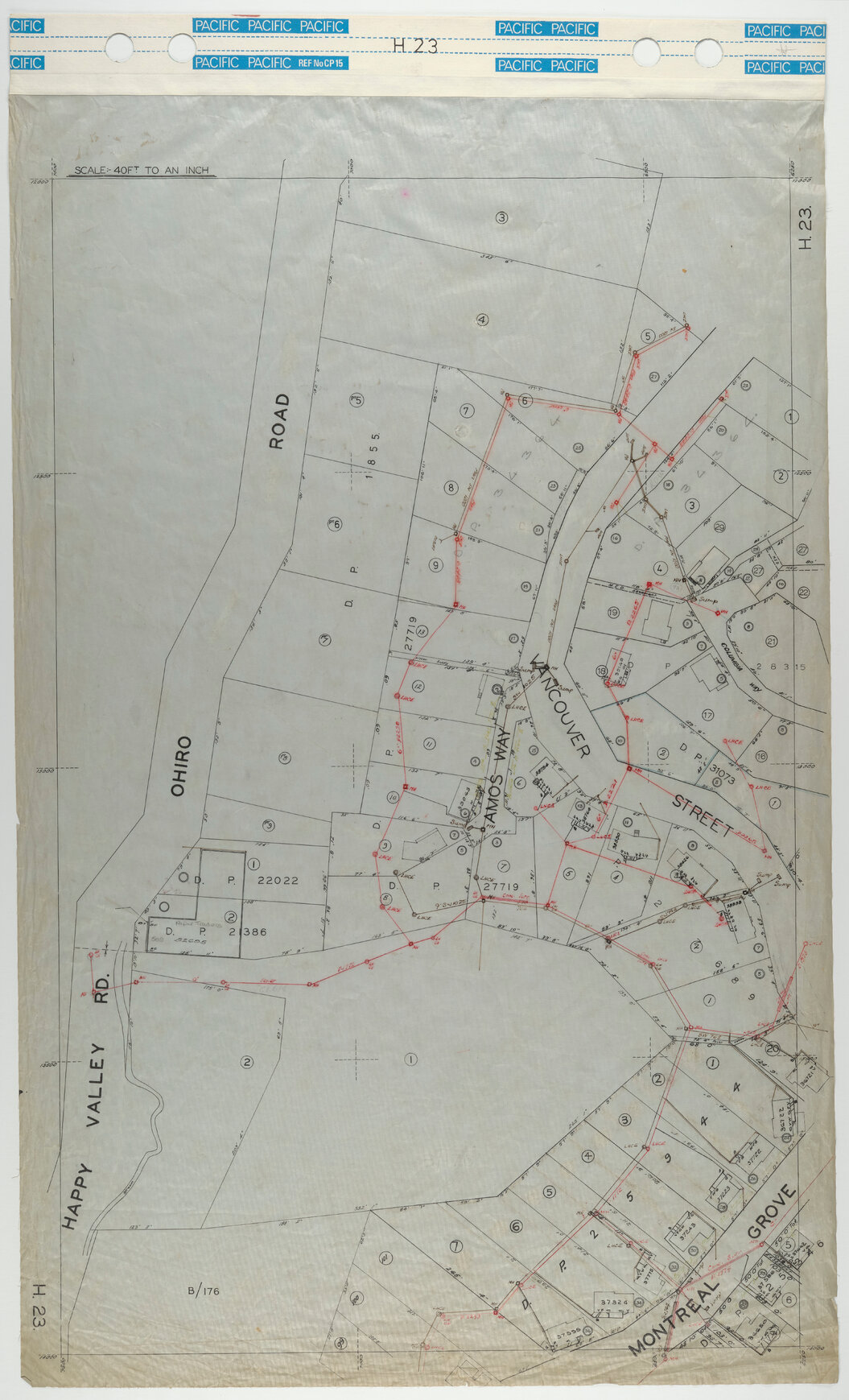 40 Foot to an Inch Record Sheet, sheet H23