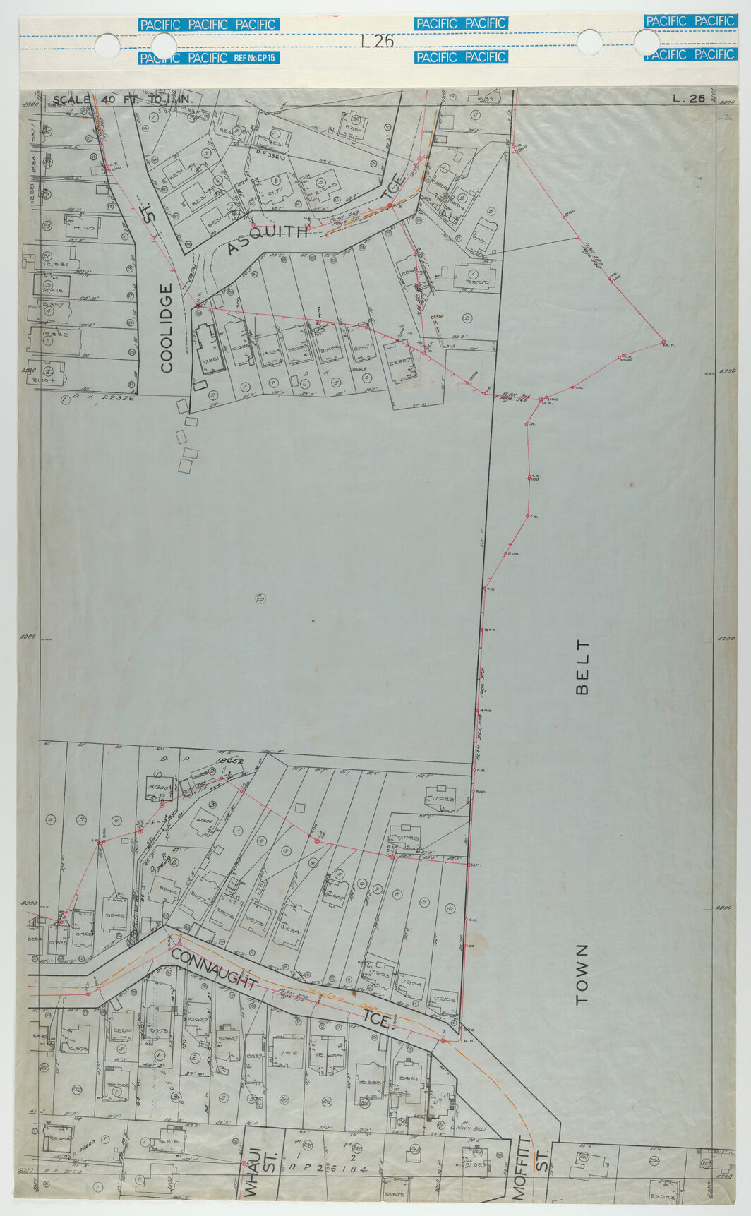 40 Foot to an Inch Record Sheet, sheet L26