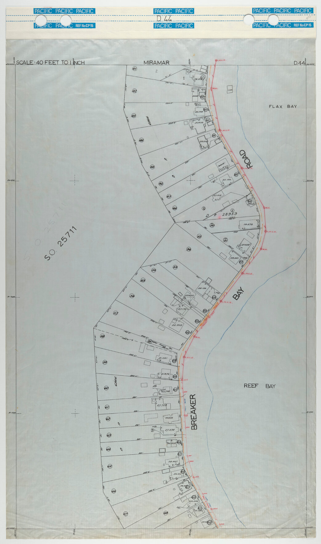 40 Foot to an Inch Record Sheet, sheet D44