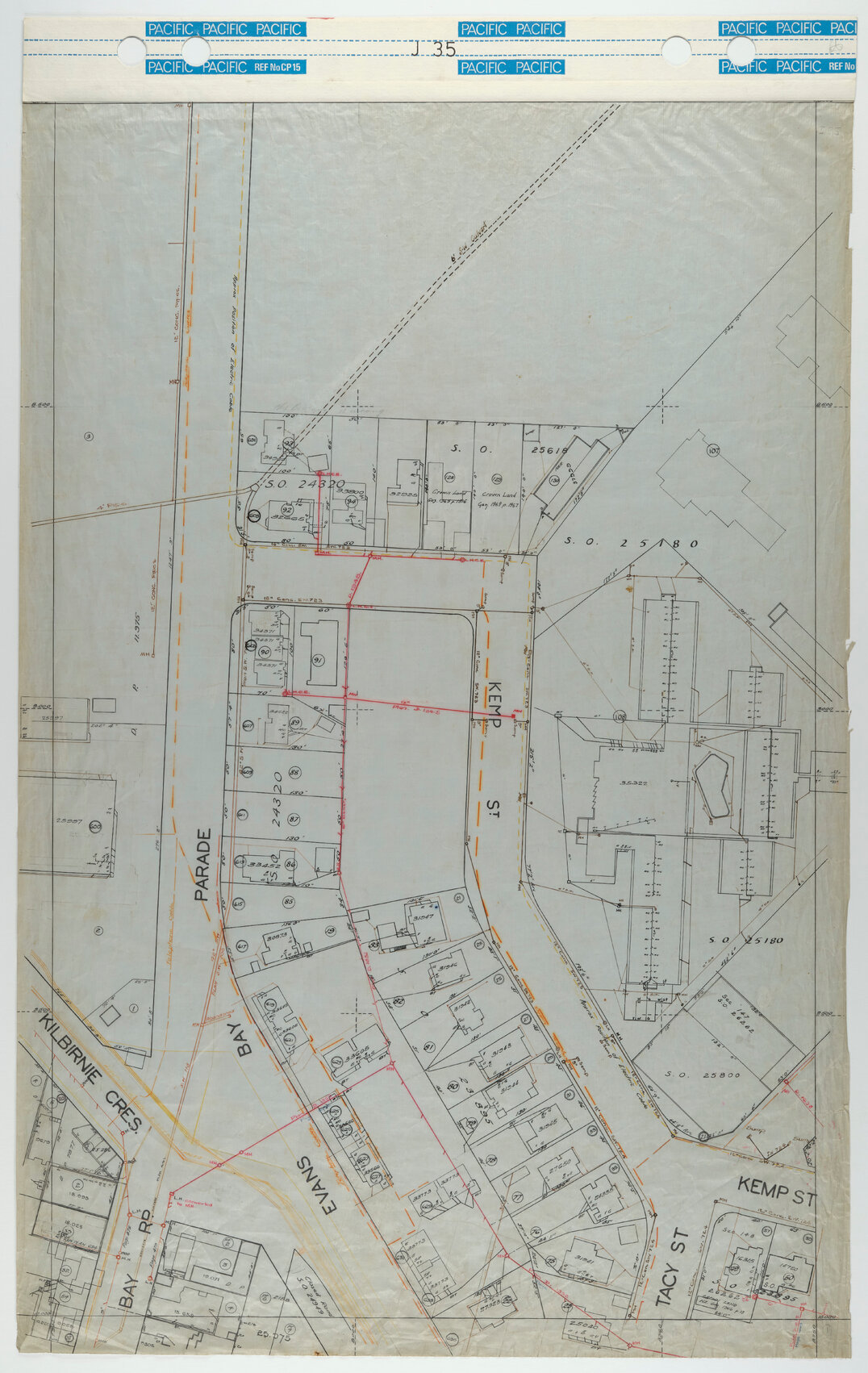 40 Foot to an Inch Record Sheet, sheet J35