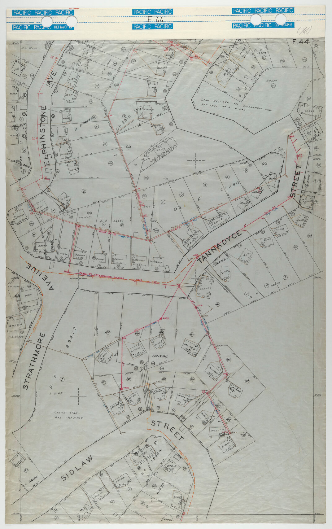 40 Foot to an Inch Record Sheet, sheet F44