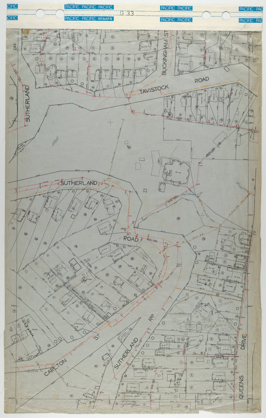 40 Foot to an Inch Record Sheet, sheet G33