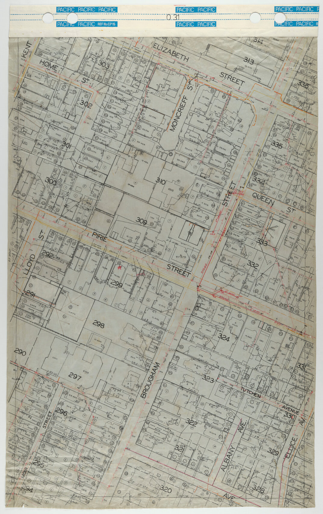 40 Foot to an Inch Record Sheet, sheet O31