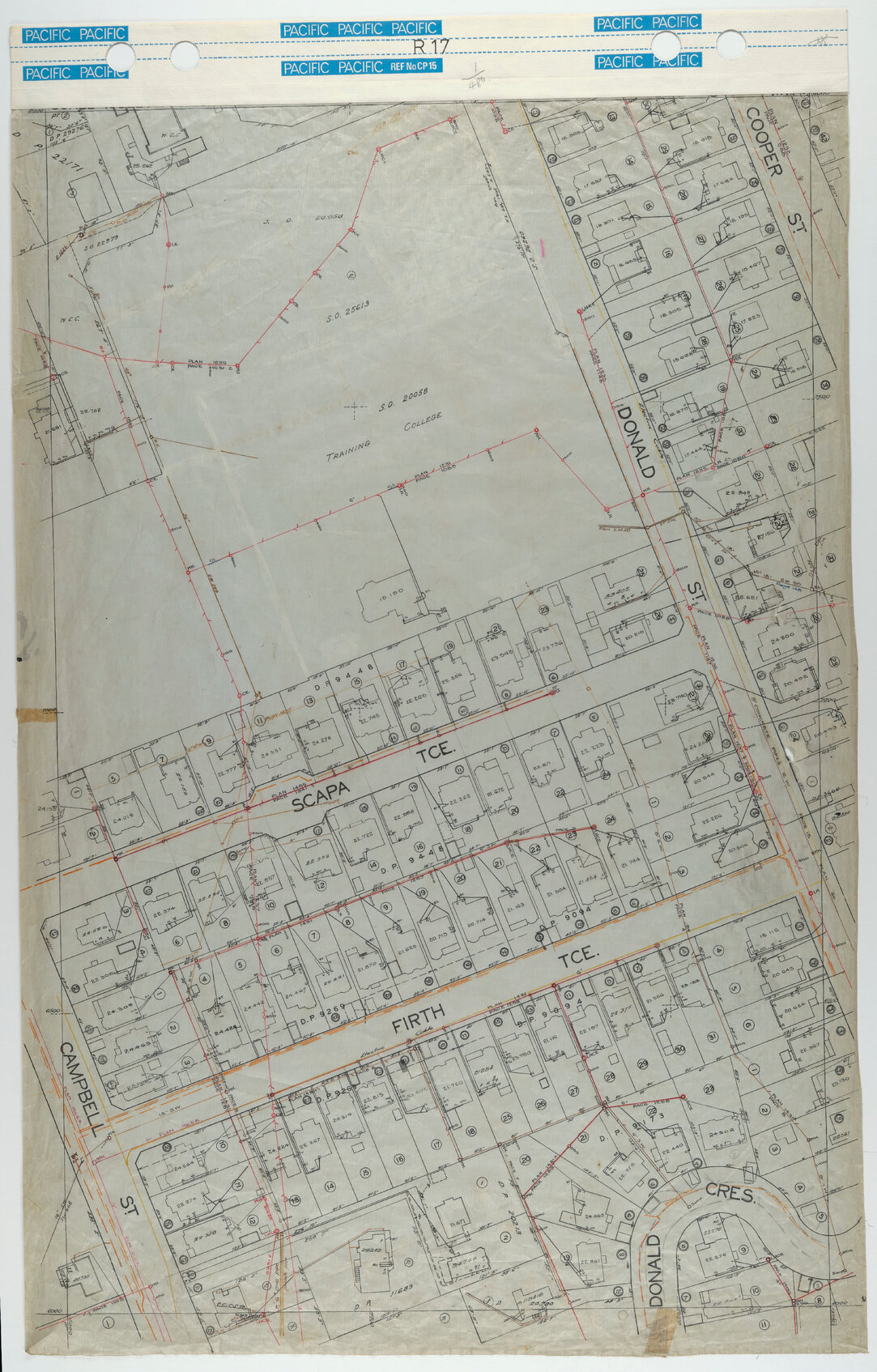 40 Foot to an Inch Record Sheet, sheet R17