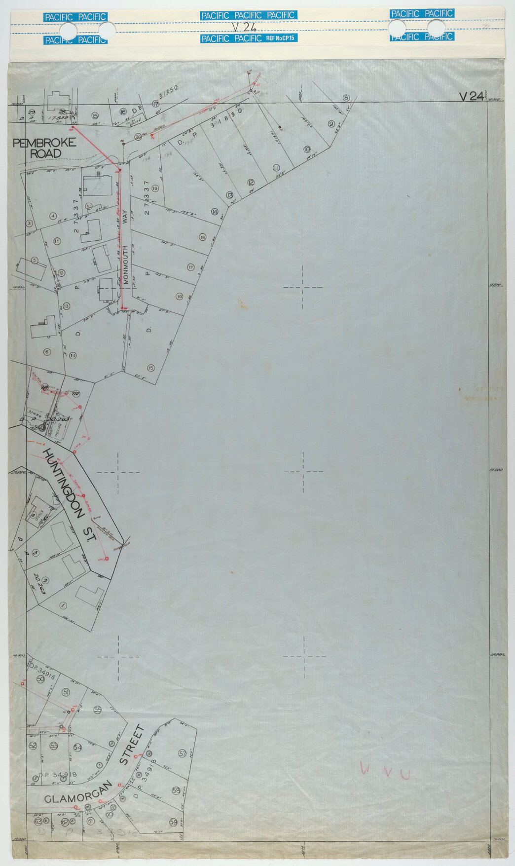 40 Foot to an Inch Record Sheet, sheet V24