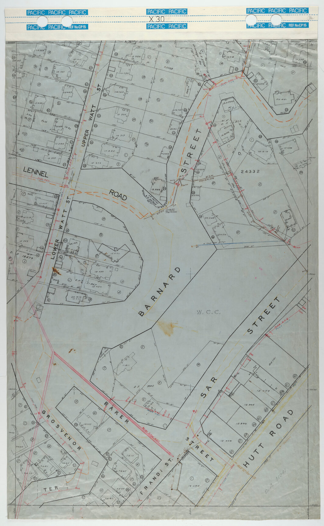 40 Foot to an Inch Record Sheet, sheet X30