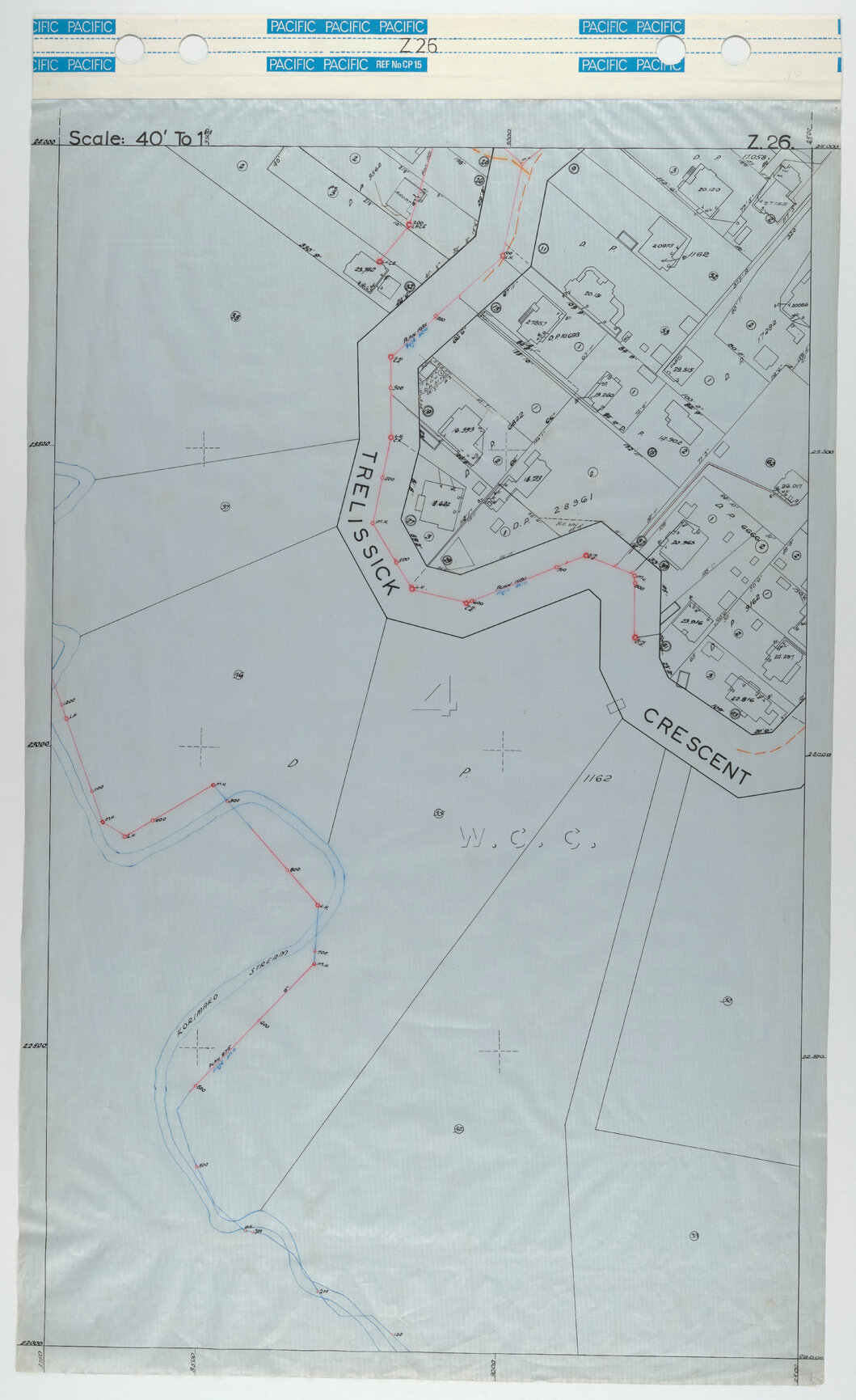 40 Foot to an Inch Record Sheet, sheet Z26