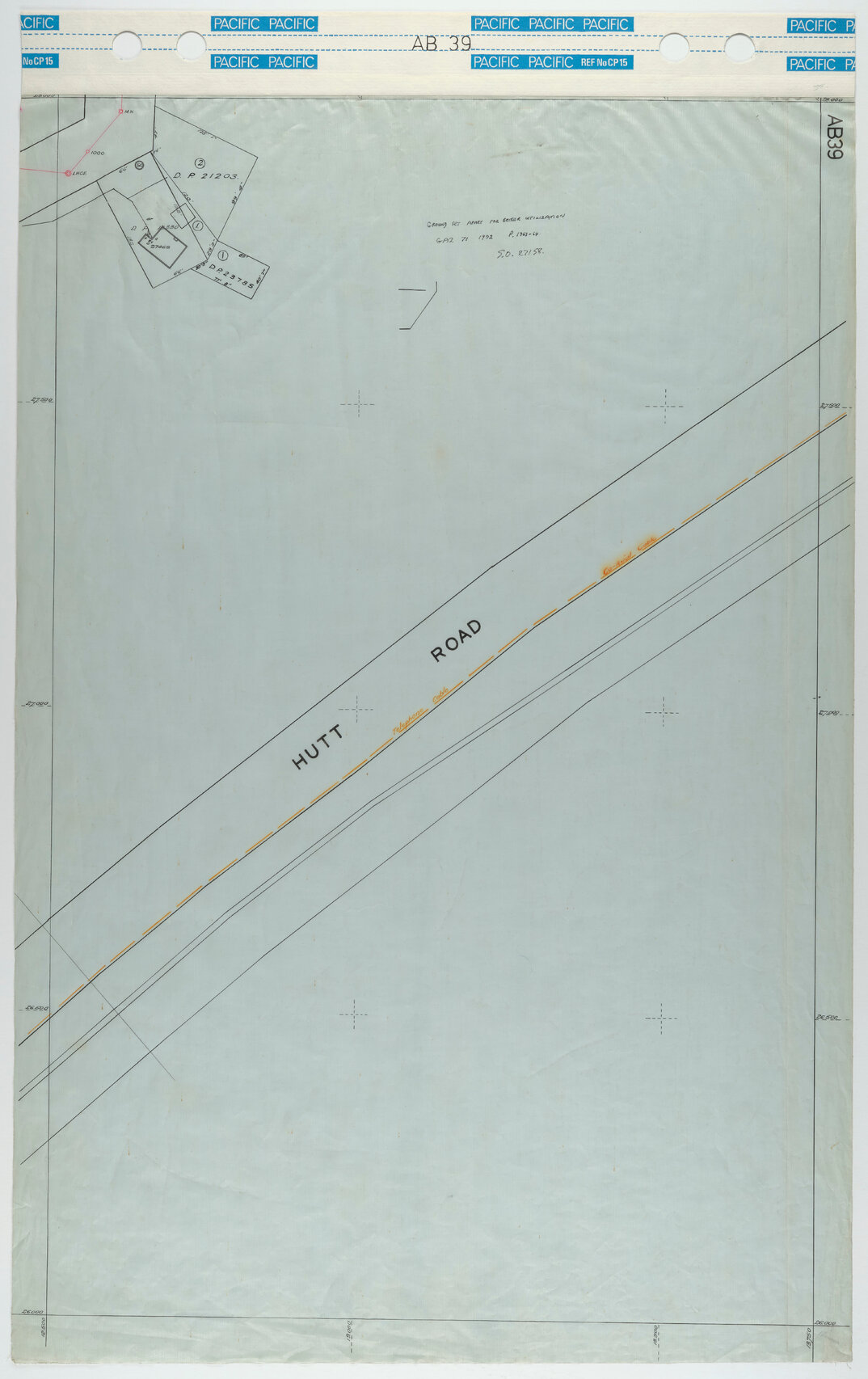 40 Foot to an Inch Record Sheet, sheet AB39