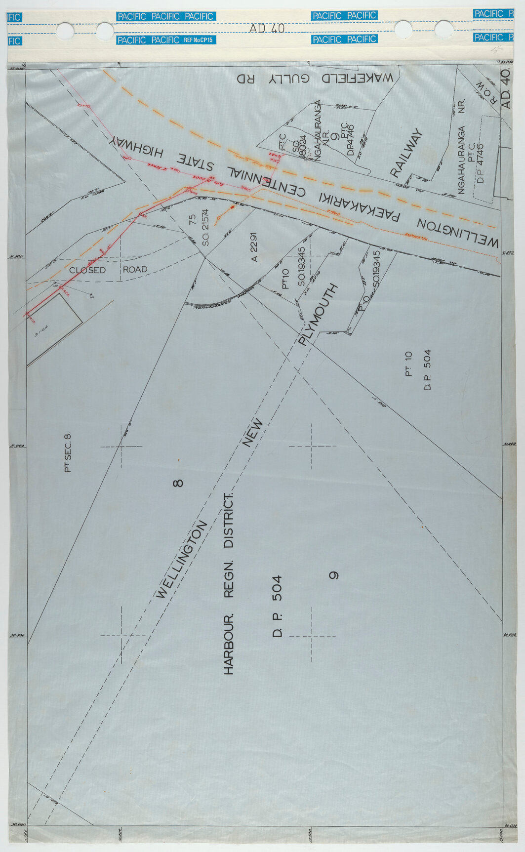 40 Foot to an Inch Record Sheet, sheet AD40