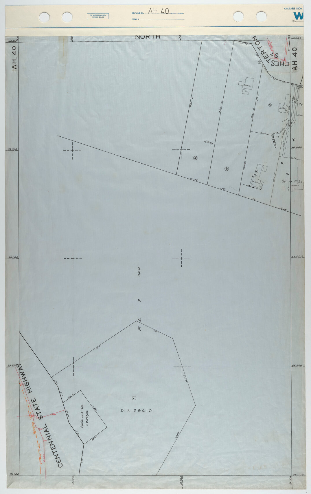 40 Foot to an Inch Record Sheet, sheet AH40