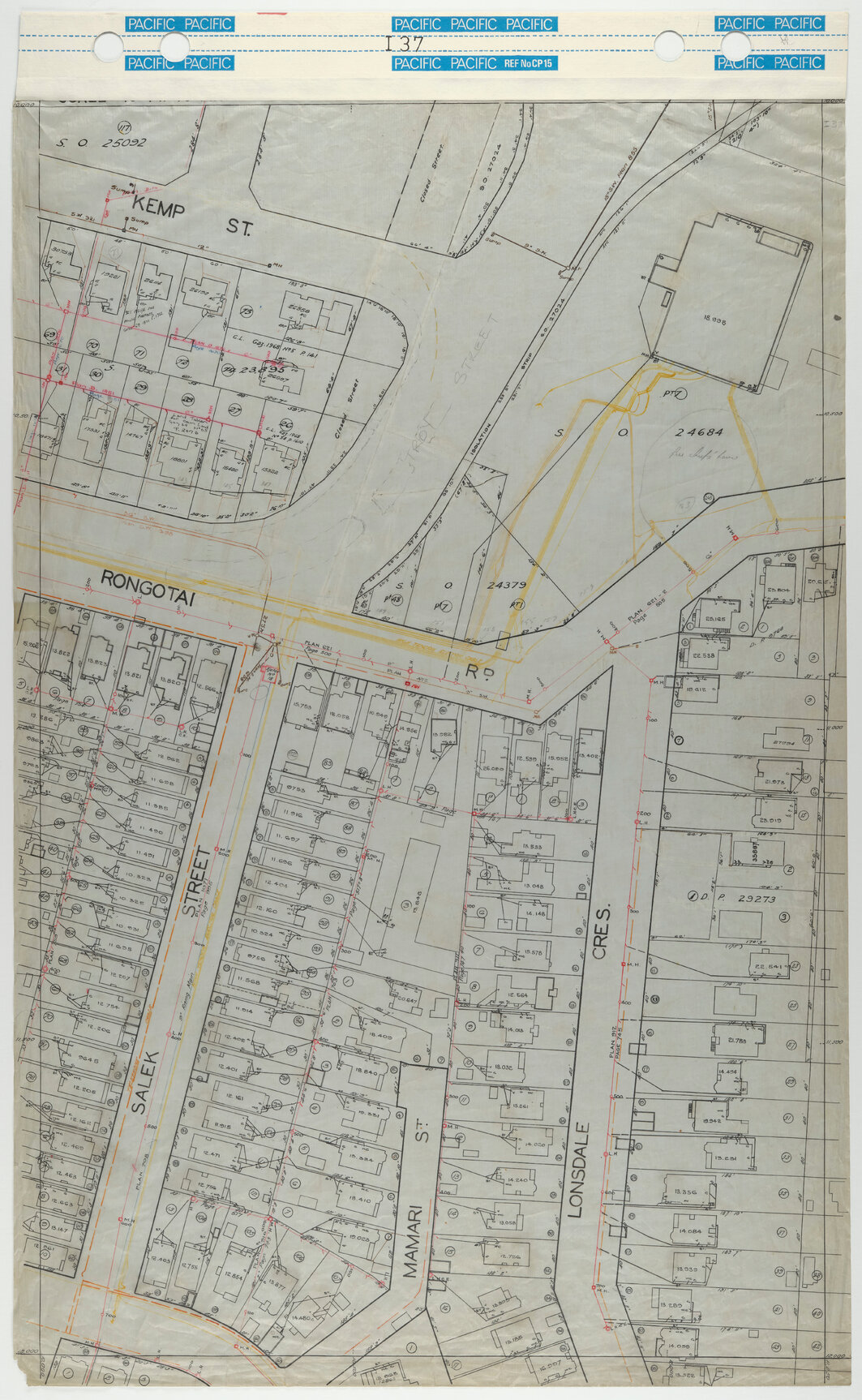 40 Foot to an Inch Record Sheet, sheet I37