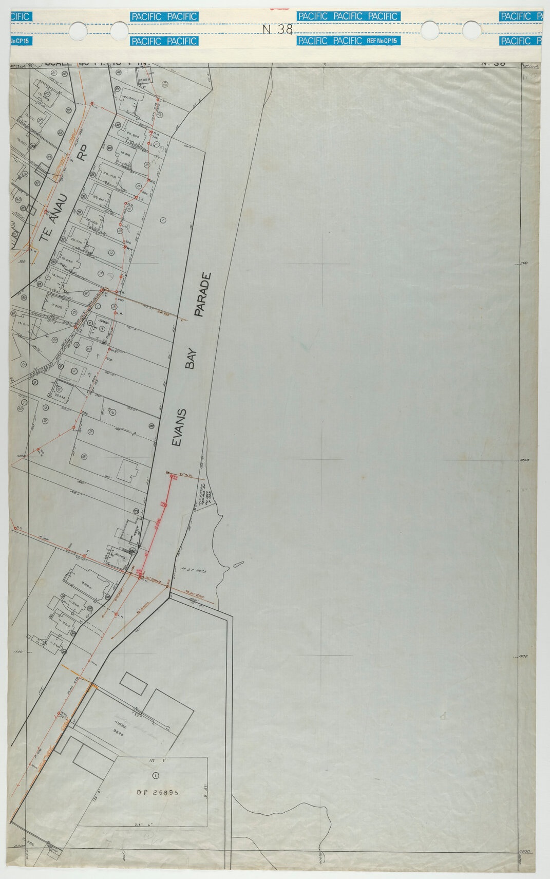 40 Foot to an Inch Record Sheet, sheet N38