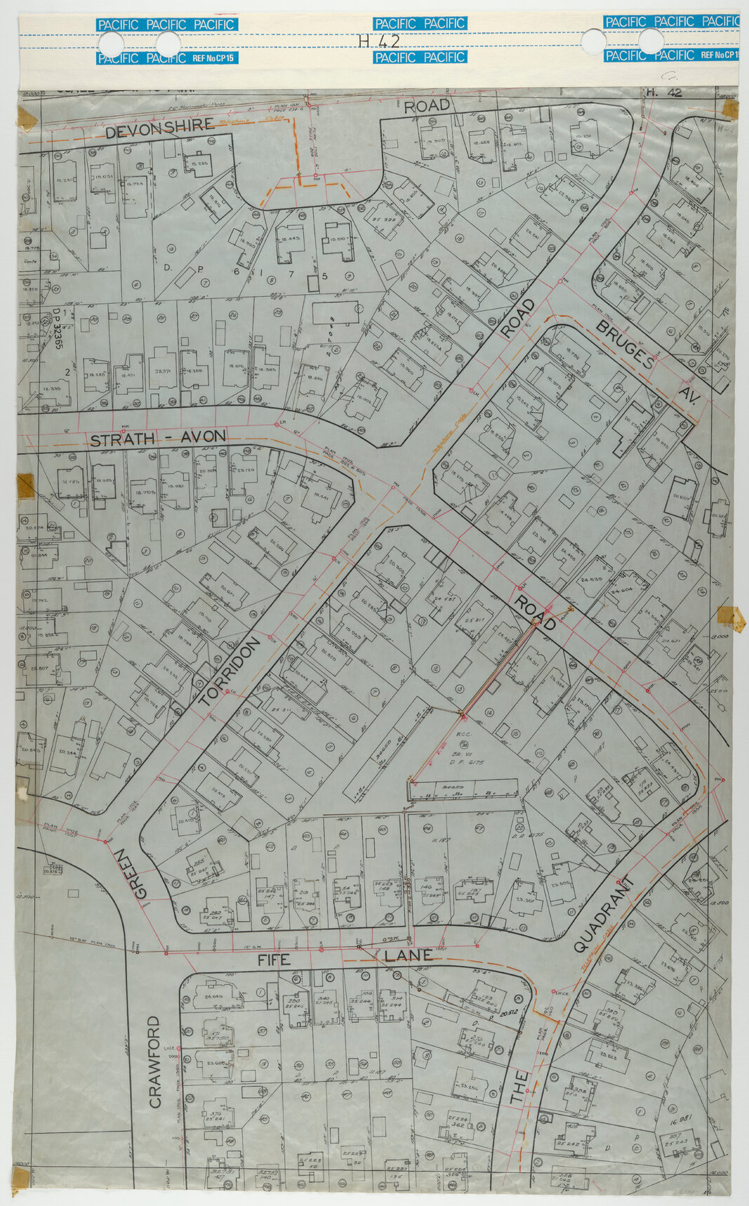 40 Foot to an Inch Record Sheet, sheet H42