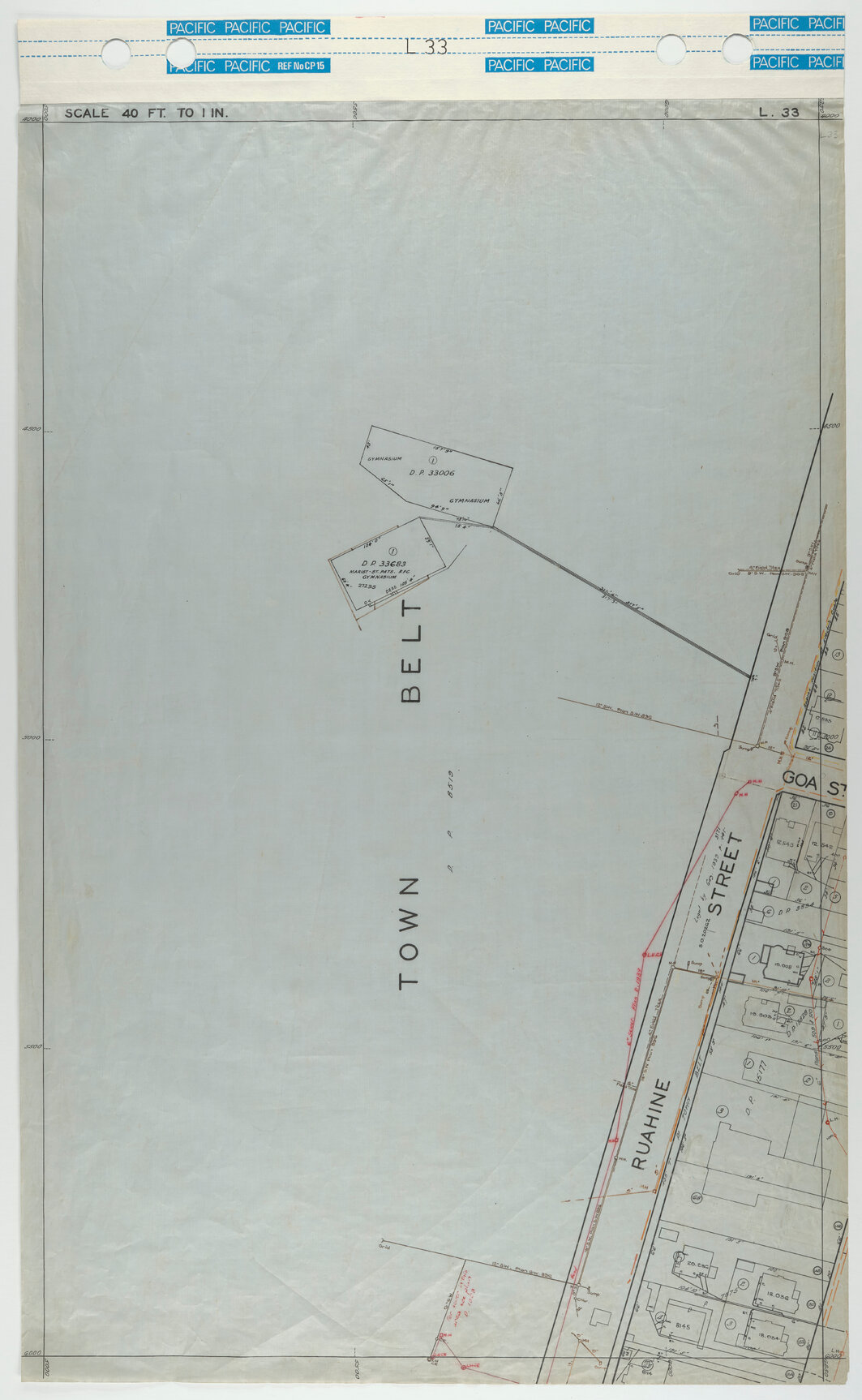 40 Foot to an Inch Record Sheet, sheet L33