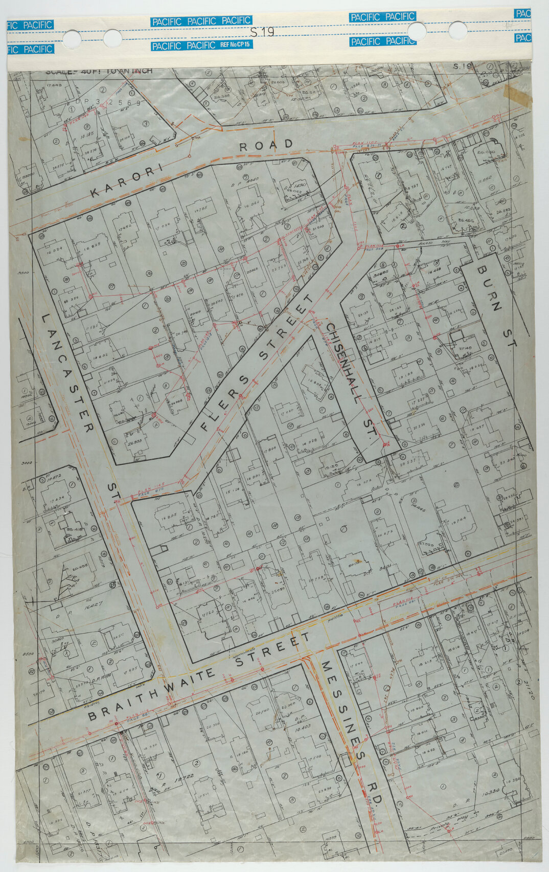 40 Foot to an Inch Record Sheet, sheet S19