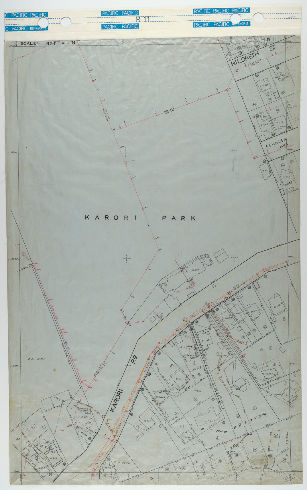 40 Foot to an Inch Record Sheet, sheet R11